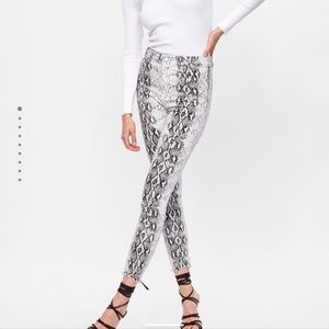 Snake print jean
